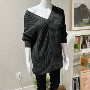 Ellen Tracy Grey Oversized Sweater